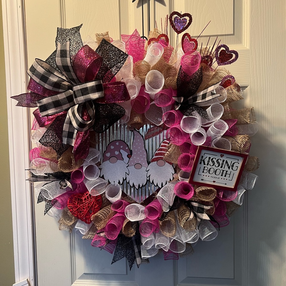 Handmade Valentines Day Wreath